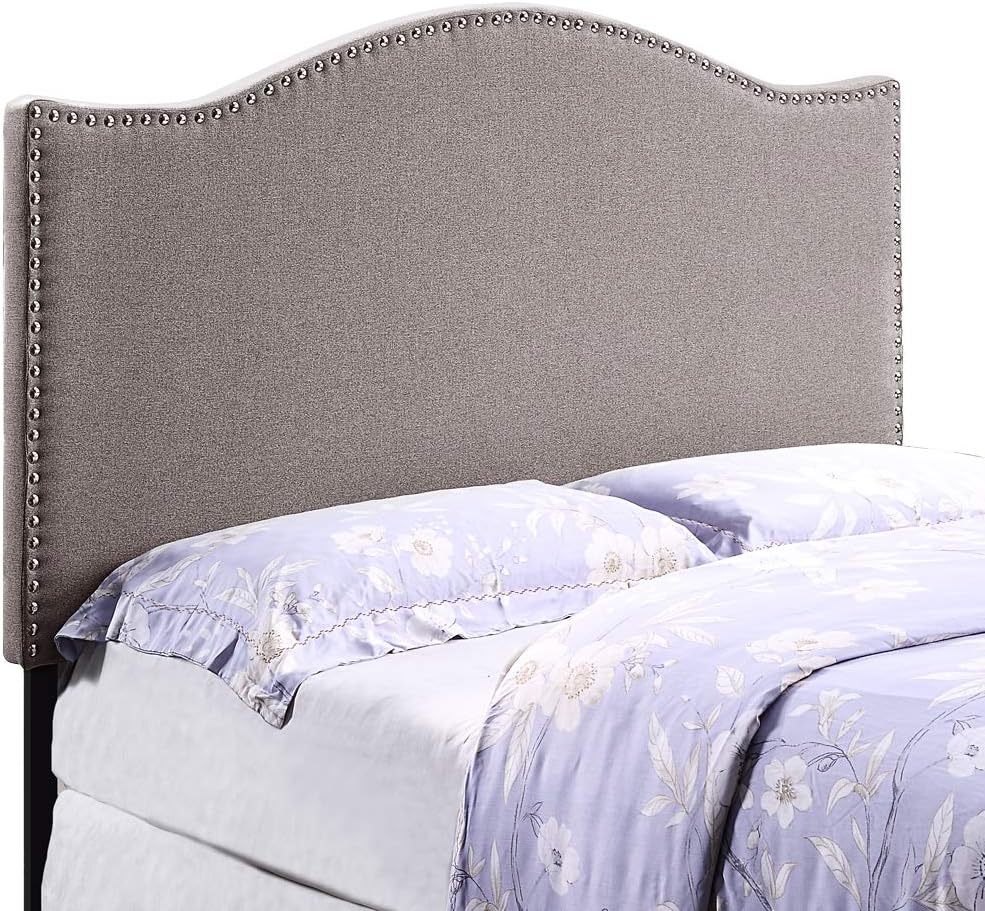 Best full upholstered headboard light grey