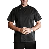 KITCHIEF Unisex Chef Coat Short Sleeve With Mesh Lightweight Chef Jacket Men Chef Uniform for Kitchen,Food Service,Bakers