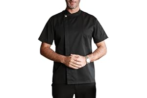 KITCHIEF Unisex Chef Coat Short Sleeve With Mesh Lightweight Chef Jacket Men Chef Uniform for Kitchen,Food Service,Bakers