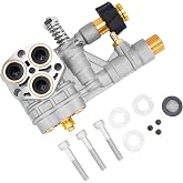 HRepair 7108366 Pressure Washer Pump Manifold fits for Technologies 510020 and 520006 Axial Cam Pressure Washer Pump Replacement Simpson 7108366 Cleaning Manifold
