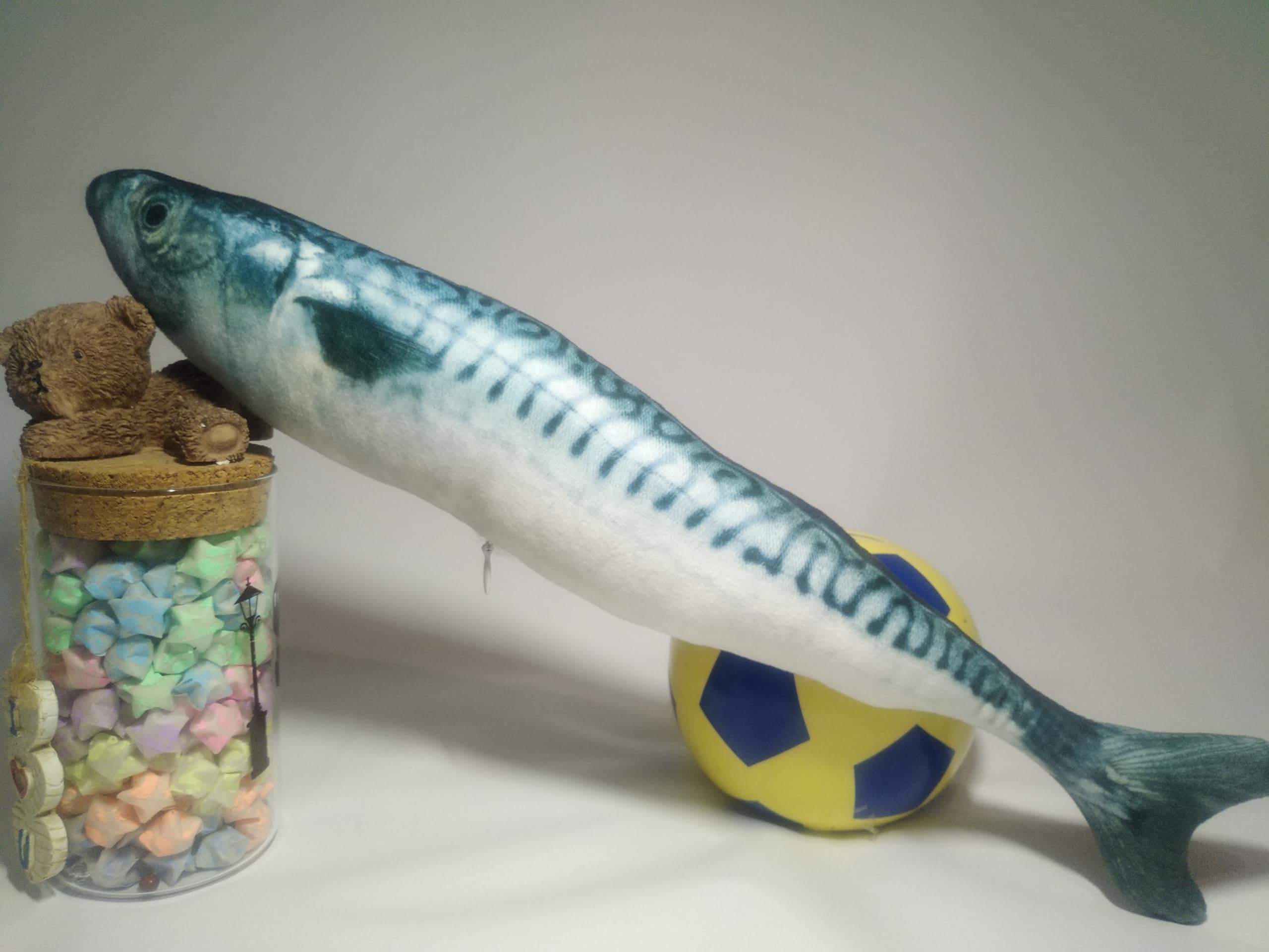 Maibar Catnip Toy Fish Plush - Realistic Simulation Mint Toys for Cats (40, Mackerel)