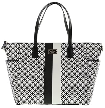 kate spade black and white diaper bag