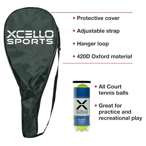 Tennis Racket Women 27-Inch Aluminum Tennis Racket Set - 2 Rackets, 6 ...
