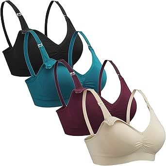 EQWLJWE Womens Sleeping Nursing Maternity Bra Push Up Wirefree Breastfeeding Bra