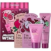 TONYMOLY Mulled Wine Mask & Body Serum Set – Holiday Skincare Gift, Secret Santa Gift, or White Elephant Exchange Idea, 4-Piece Hydrating & Pore Refining Set