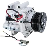 AC Compressor for 2002-09 GMC Envoy, Chevy Trailblazer EXT, Buick Rainier | Air Compressor 2002-2004 Oldsmobile Bravada, 2005-2009 Saab 9-7x 4.2L, 6 Groove Pulley, Pre-filled Oil, OE CO4910AC 10399367