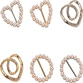 Comelodiant 6 PCS Women T-shirts Clips Scarf Ring Shirt Tie Clips Waist Cinching Knotted Buckle for Women Clothes Coner Metal Buckle Accessories