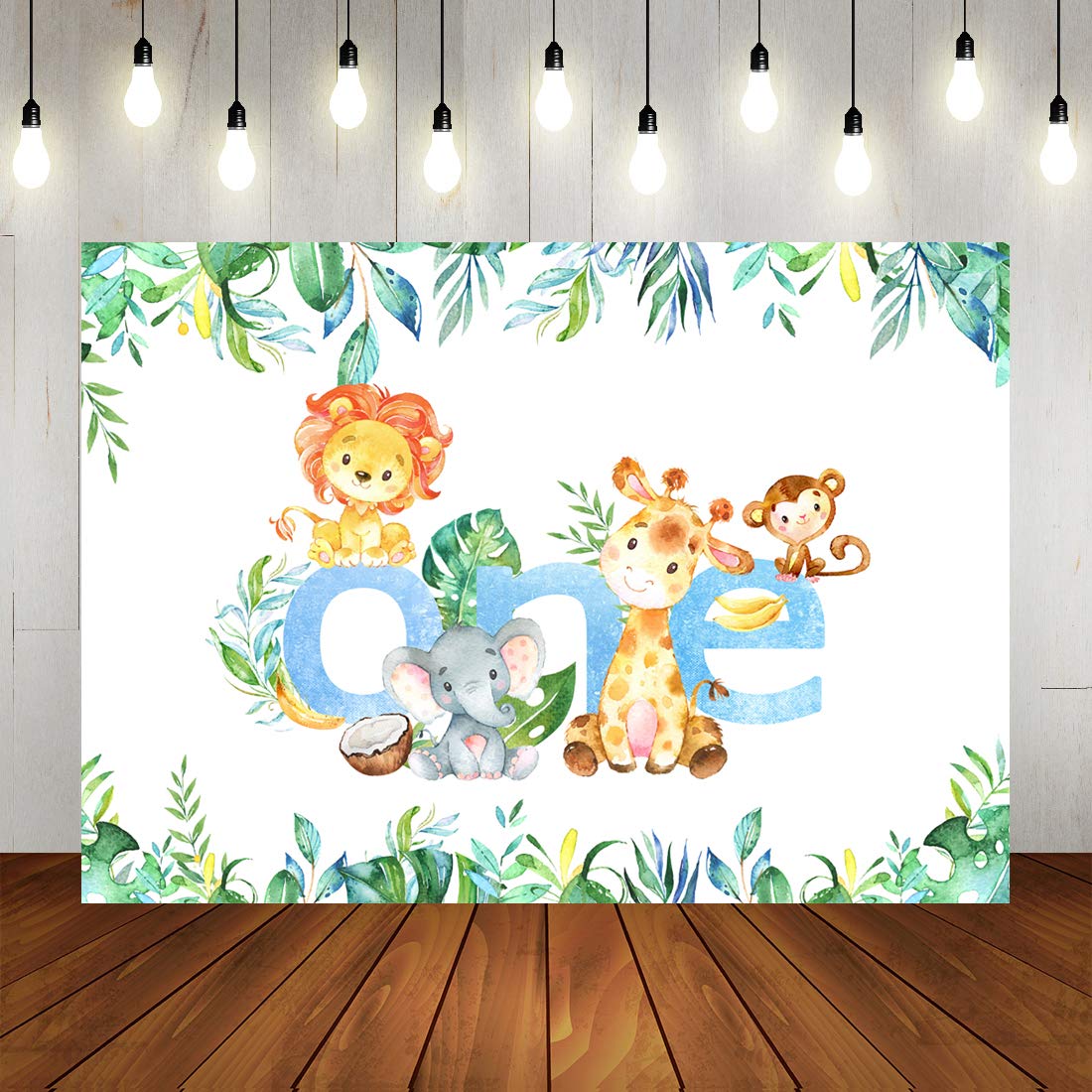 Universe Planet Round Happpy 1st Birthday Backdrop