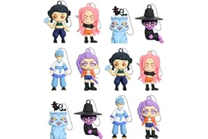 LIDIFC 12Pcs Korean Idol Action Figure,Keychains Holder Car Key Ring Mobile Phone Bag Hanging,Unique Action Figures Decorations Gifts for Fans Office Room Figurine Decor