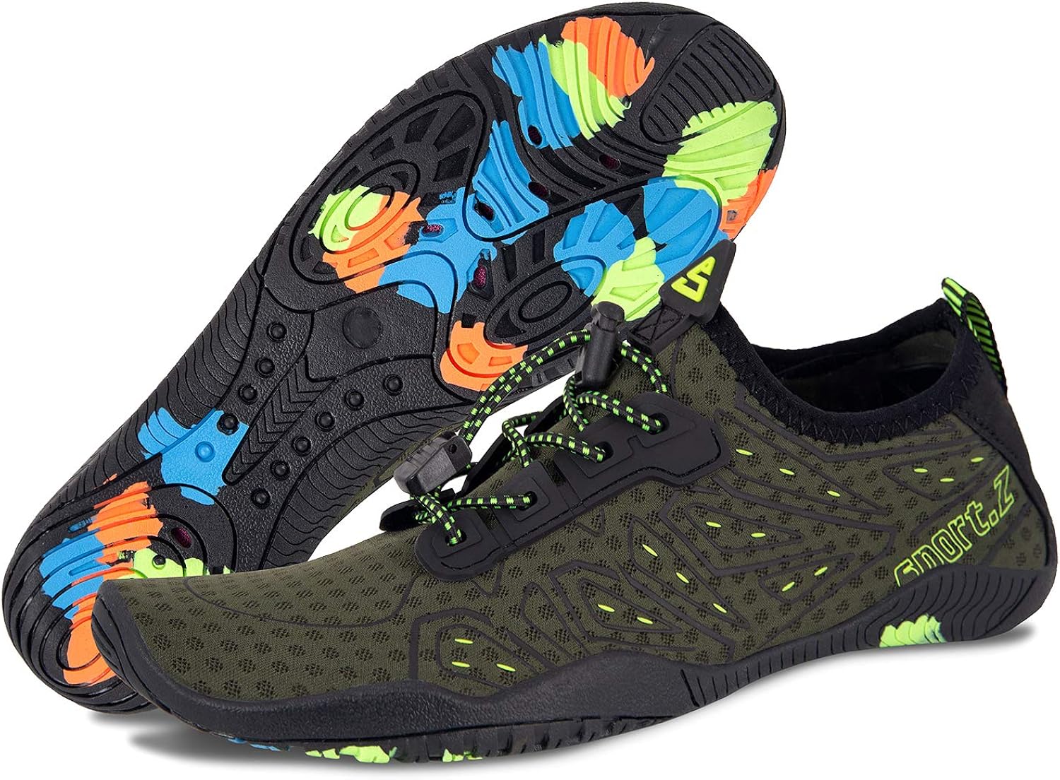 Chaussures Aquatiques Mabove Homme/Femme - Lycra Respirant Semelle Caoutchouc - Taille 36-48 EU