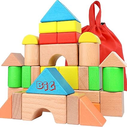 large wood building block set