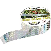 KOKMEYA Bird Scare Reflective Tape, 262 Feet per Roll, Double-Sided Reflective, for Repelling Sparrows and Woodpeckers, Suitable for Outdoor Use in Homes, Gardens, Farms, Orchards,Outdoor