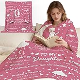 Bestshop Wearable Blanket with Sleeves, Flannel Wearable Blanket for Women Girls Mom, Comfy Snuggy Wrap Throws for TV Sofa