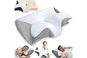 Sleep Apnea Pillow - Pillow for Sleep Apnea and Snoring, Cervical Memory Foam Breathable Contoured Support Pillow for Side Sl