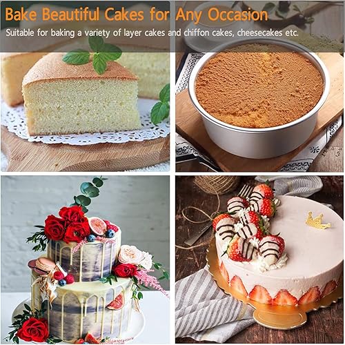 Bezall Inch Round Cake Pan, Non-Stick Cake Baking Pans with