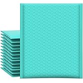 UCGOU Bubble Mailers 8.5x12 Inch Teal 25 Pack Usable Size 8.5x11 Poly Padded Envelopes #2 Medium Mailing Opaque Packaging Postal Self Seal Waterproof Boutique Shipping Bags for Clothes Makeup