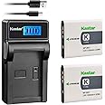 Kastar Battery (X2) & LCD USB Charger for NP-BK1, NPBK1 and Cybershot DSC-W180, DSC-W190, DSC-W370, DSC-S750, DSC-S780, DSC-S950, DSC-S980, Webbie MHS-CM1 HD, MHS-PM1, MHS-PM5, Bloggie MHS-CM5