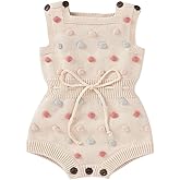 Neiwech Baby Girl Romper Sleeveless Pompoms Knit Rompers Newborn Little Girl Overall Jumpsuit Summer Outfits Clothes