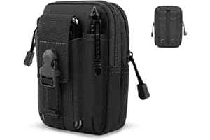 ONE WVW PIN Tactical Molle Pouch, Universal EDC Waist Bag Belt Pouches, Outdoor Belt Bags Gear Tool Gadget Pocket with Cell Phone Holster