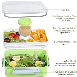 3 Pack Salad Lunch Box Food Storage