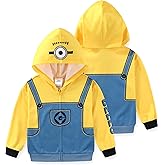 Minions Boys Zip Up Hoodie for Toddler and Big Kids
