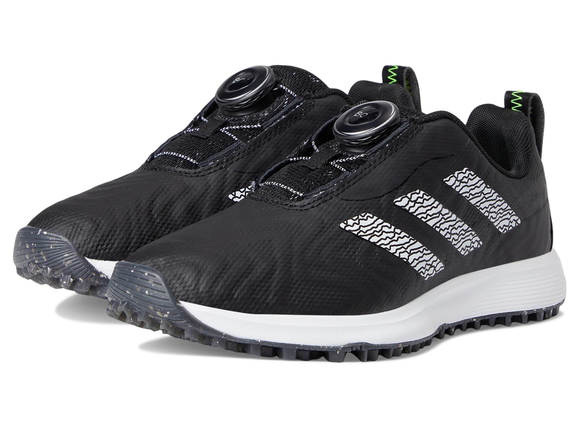 Photo 1 of adidas Youth CodeChaos BOA 25 Spikeless Golf Shoes, Core Black/Footwear White/Lucid Lemon, 6 Kids