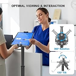AboveTEK iPad Kiosk Floor Stand - Height Adjustable