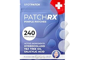 KEYCONCEPTS PatchRx Pimple Patches for Face (240 Patches), Hydrocolloid Acne Patches with Tea Tree Oil & Salicylic Acid, Pimple Patch Pimple Stickers, Hydrocolloid Patch Acne Dots Acne Pimple Patches For Face