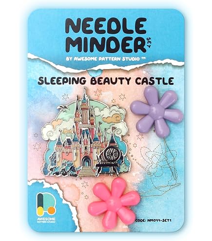 Awesome Pattern Studio Needle Minder Set – Mandala Flamingo Nadelhalter + 2 Einfädler + Schere Für Stickerei