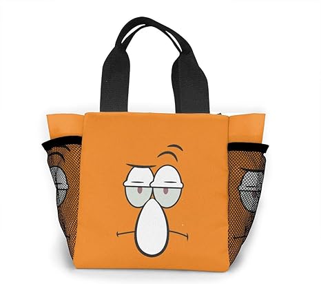 Amazon Co Jp スポンジ ボブ キャラ イカルド フェイス イラスト 仕事浜のスポーツのピクニックオフィスの大学のための女性の昼食の高容量のトートバック ホーム キッチン