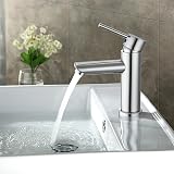 Hapilife Basin Mixer Taps Chrome Single Lever with Pop Up Waste G1/2 Hoses view 2