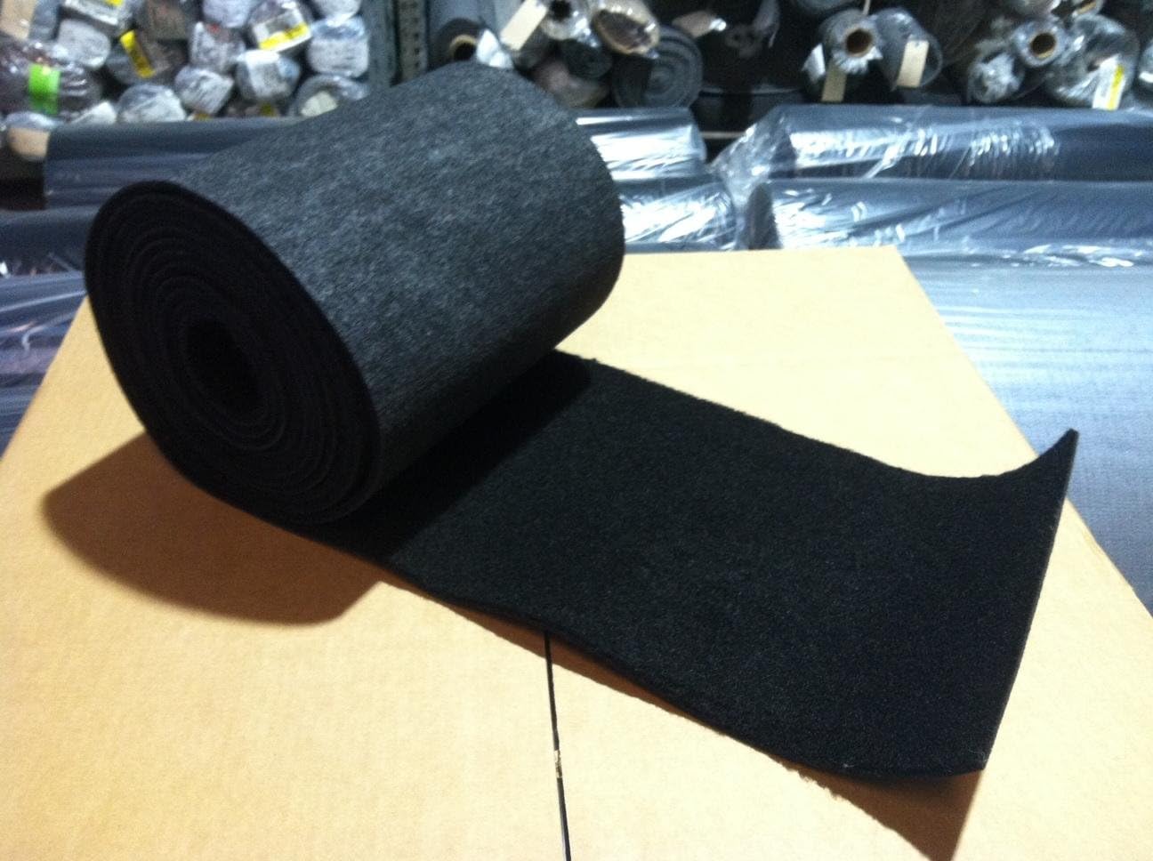 Black Bunk Carpet - 12 inches Wide - Marine Outdoor Runners