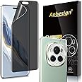 Anbzsign for Honor Magic 6 Pro Privacy Screen Protector and Camera Lens Protector, Anti-Spy Flexible Privacy Screen Protector 9H Hardness Anti-Scratch Bubble Free
