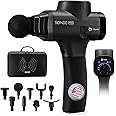 LifePro Sonic Pro Percussion Massage Gun - Deep Tissue Muscle Massager for Athletes with 8 Attachments for Neck and Back - Handheld Electric Back Massager