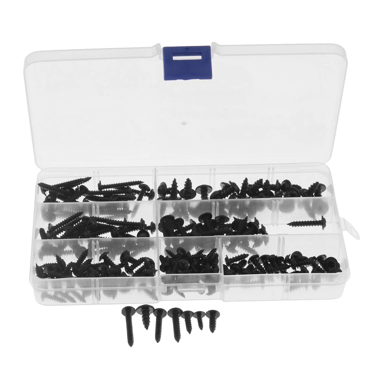 OTOTEC 210pcs Self-Tapping Screws Assorted Stainless Steel Self Tapping Screw Pozi Flange Pan Head Kit