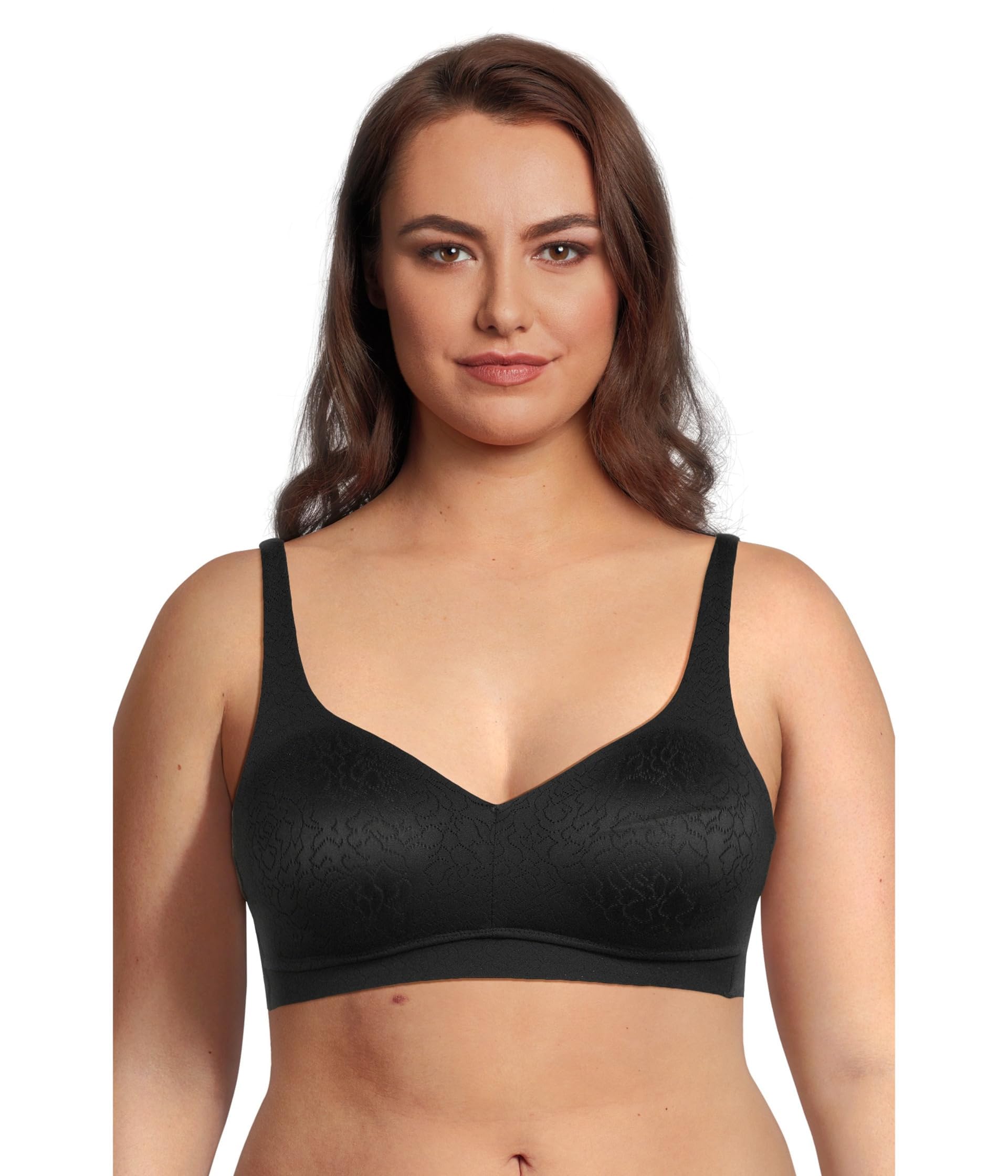 Photo 1 of Wacoal Women's Inside Job Unlined Full Coverage Wire Free Bra, 852345, Black, 36C