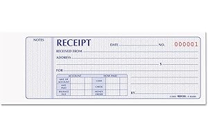 Rediform Money Receipt Book, 2.75 x 7.625 Inches, 100 Pages (8L800)
