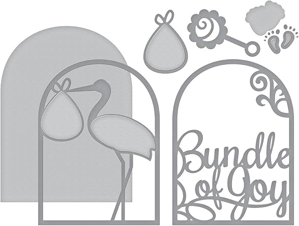 Download Amazon Com Spellbinders Shapeabilities Layered Bundle Of Joy Etched Wafer Thin Die