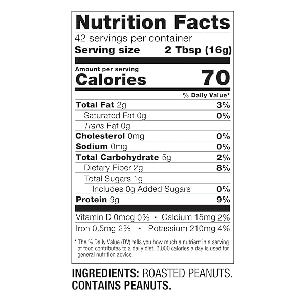 PBFIT 24 OUNCE SIMPLY PEANUT POWDERED PEANUT POWDER, NO ADDED SUGAR OR SALT, NON-GMO, PLANT-BASED, GLUTEN-FREE PROTEIN POWDER, 9G OF PROTEIN 9% DV