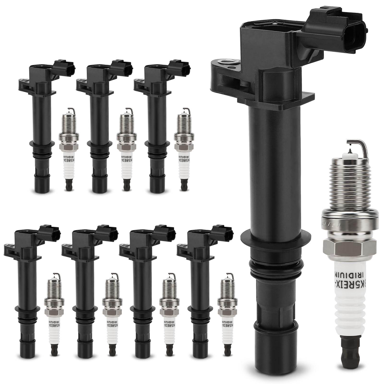 Photo 1 of UF270 Ignition Coil & 4503 Double Iridium Spark Plug for 00-07 Dodge Ram 1500,Dakota,Durango/Jeep 99-08 Grand Cherokee,06-07 Commander/Chrysler Aspen/Mitsubishi Raider 4.7L V8 Replaces# 5C1114 UF297