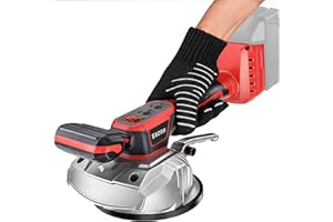 EXORM Cordless Tile Vibration Leveling Machine,for Milwaukee 18V Max Battery,Portable Tiler Vibrator Tool with 8 Adjustable Speed,Suction Cup,Digital Display for Floor,Tile(Battery Not Included)Gift for Men