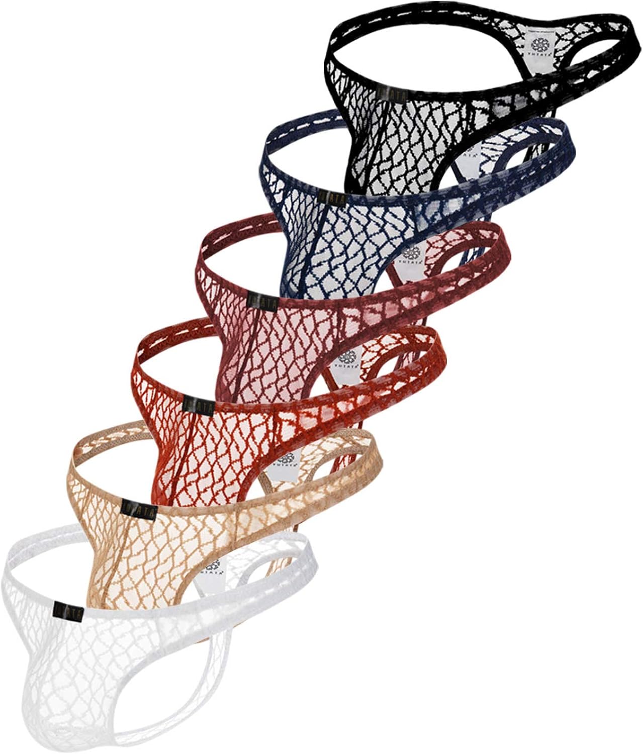 Pdbokew Men's Transparent Thong Underwear Comfty Lace Pouch Underwear at  Men’s Clothing store