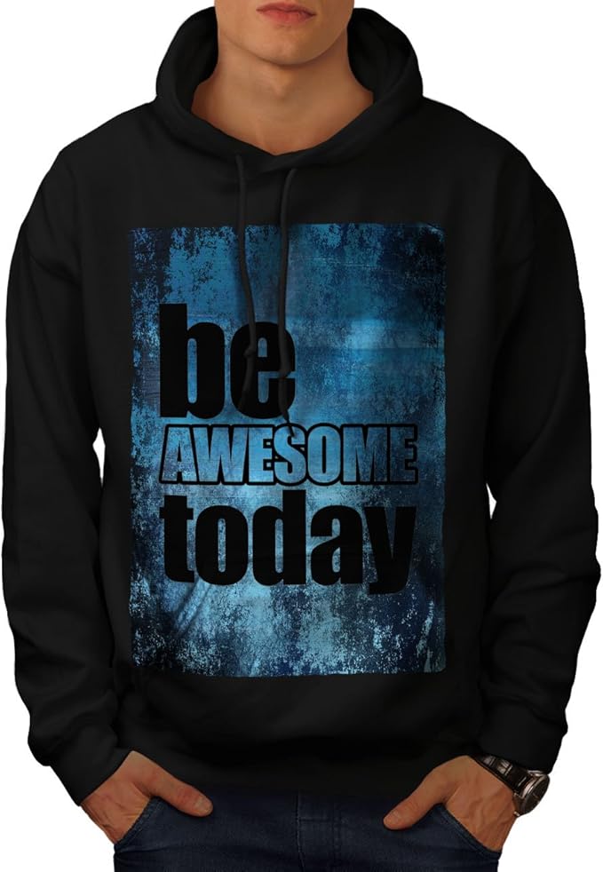 wellcoda Motivatel Quote Mens Hoodie, Positive Hooded
