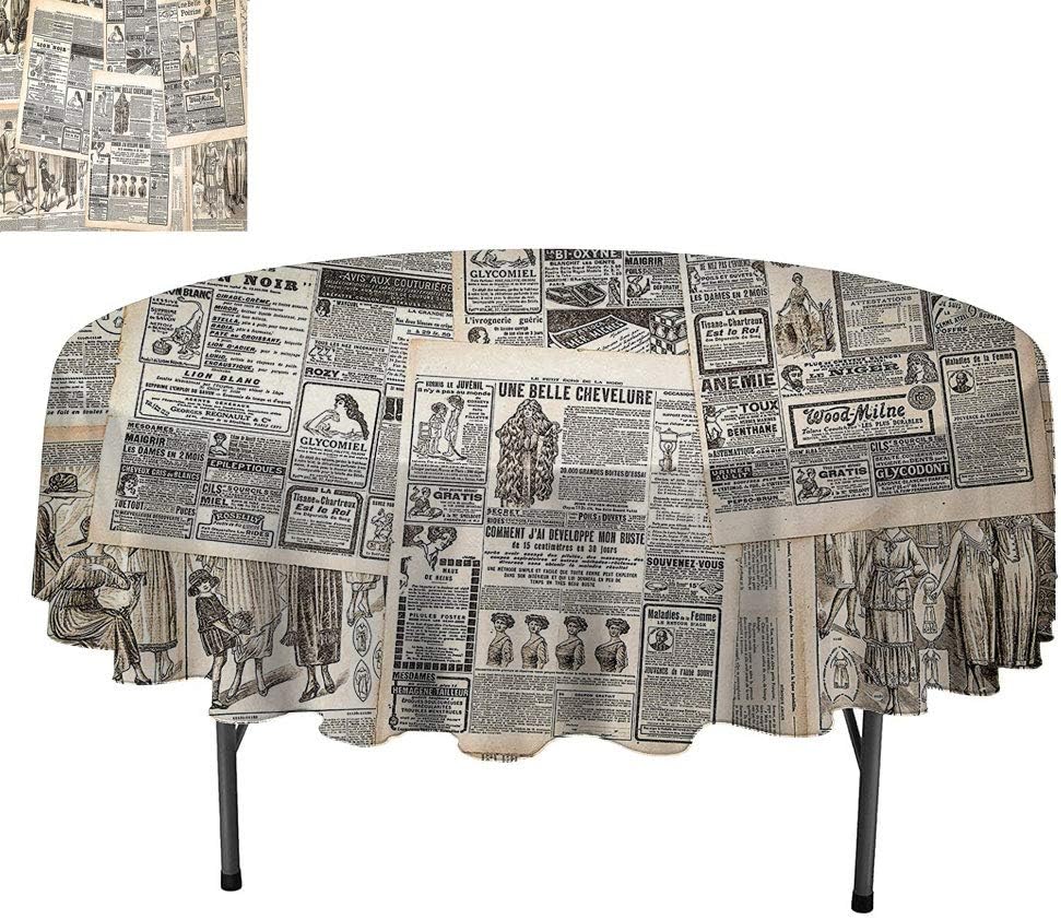 Tablecloth45InchRound Tablecloths.Retro Vintage French