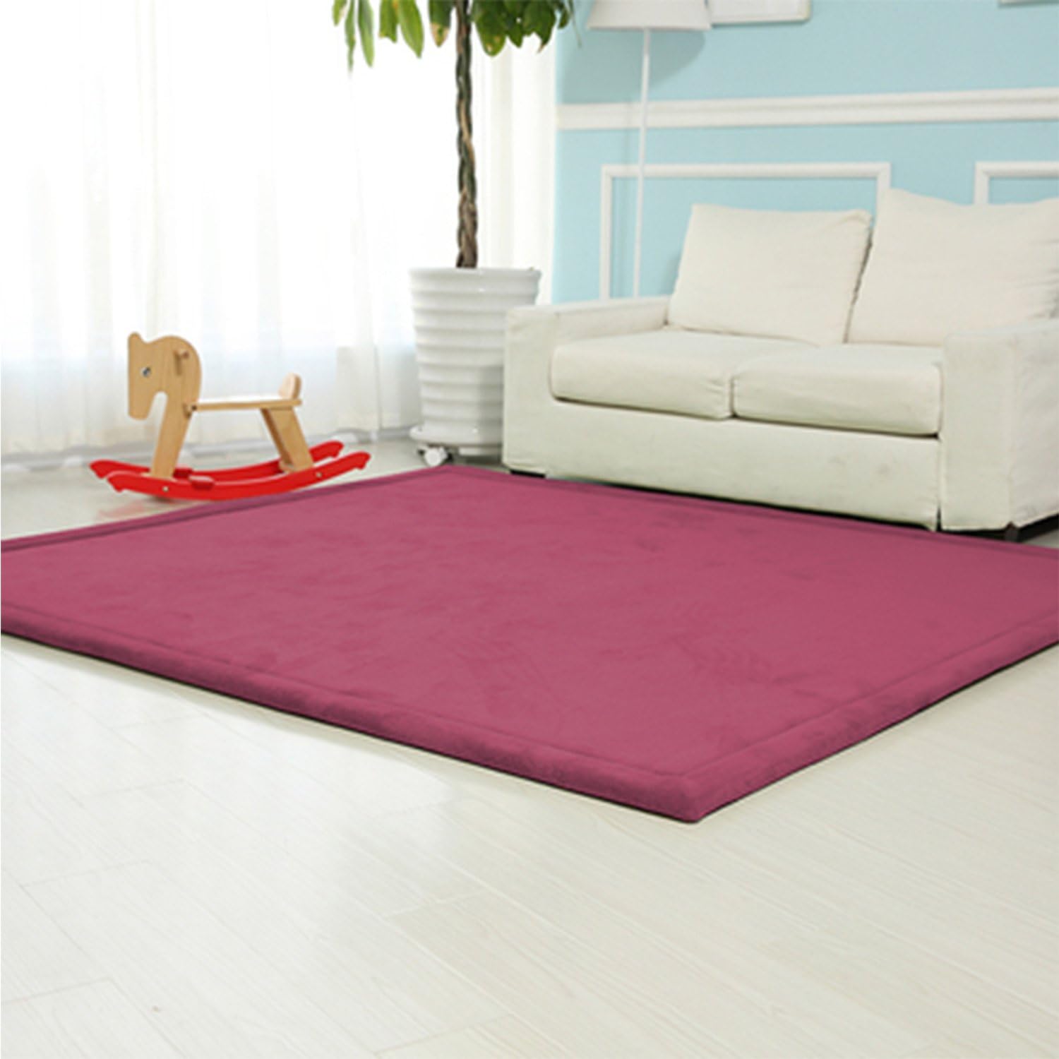 Infant Shining Baby Play Mat, 2'6''x6'6'',Thick Rugs,Soft and Antislip Rug