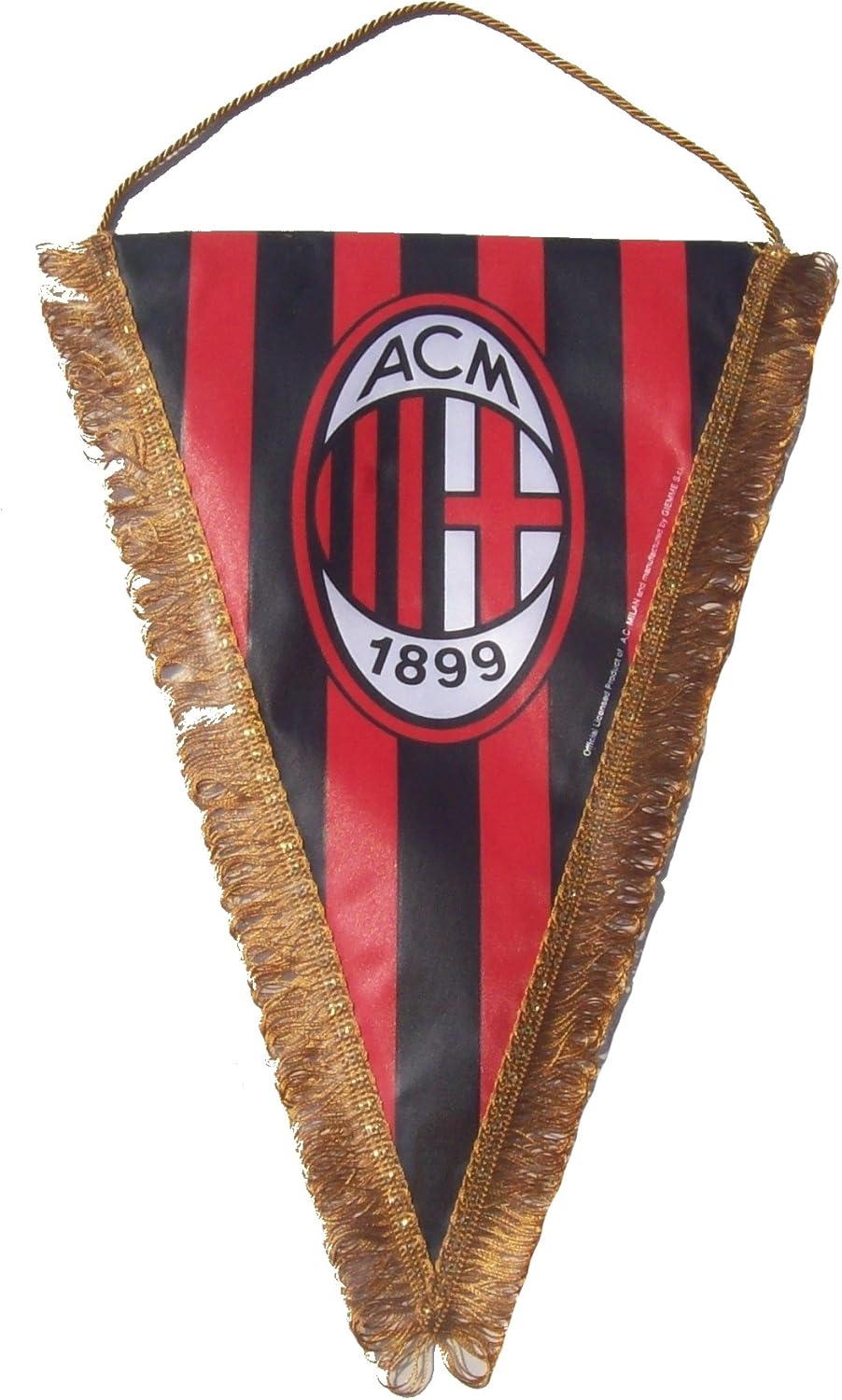 Gagliardetto Ufficiale AC Milan 25x35cm - Rosso, Per Tifosi E Collezionisti