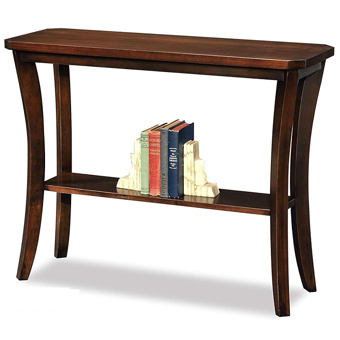STRATA Furniture Solid Sheesham Wood Curve Legs Console Table with