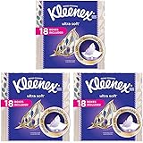 Kleenex DwDE Ultra Soft Facial Tissues, 75 Tissues per Cube Box, 54 Boxes, 75 Tissues/Box
