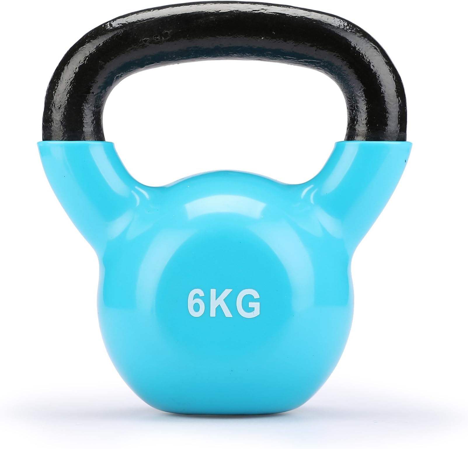 Sfeomi Cast Iron Kettlebell Body 4/6/8/10/12/14/16kg Revolution Kettlebell Vinyl Coated Kettlebell for Women/Men Workout