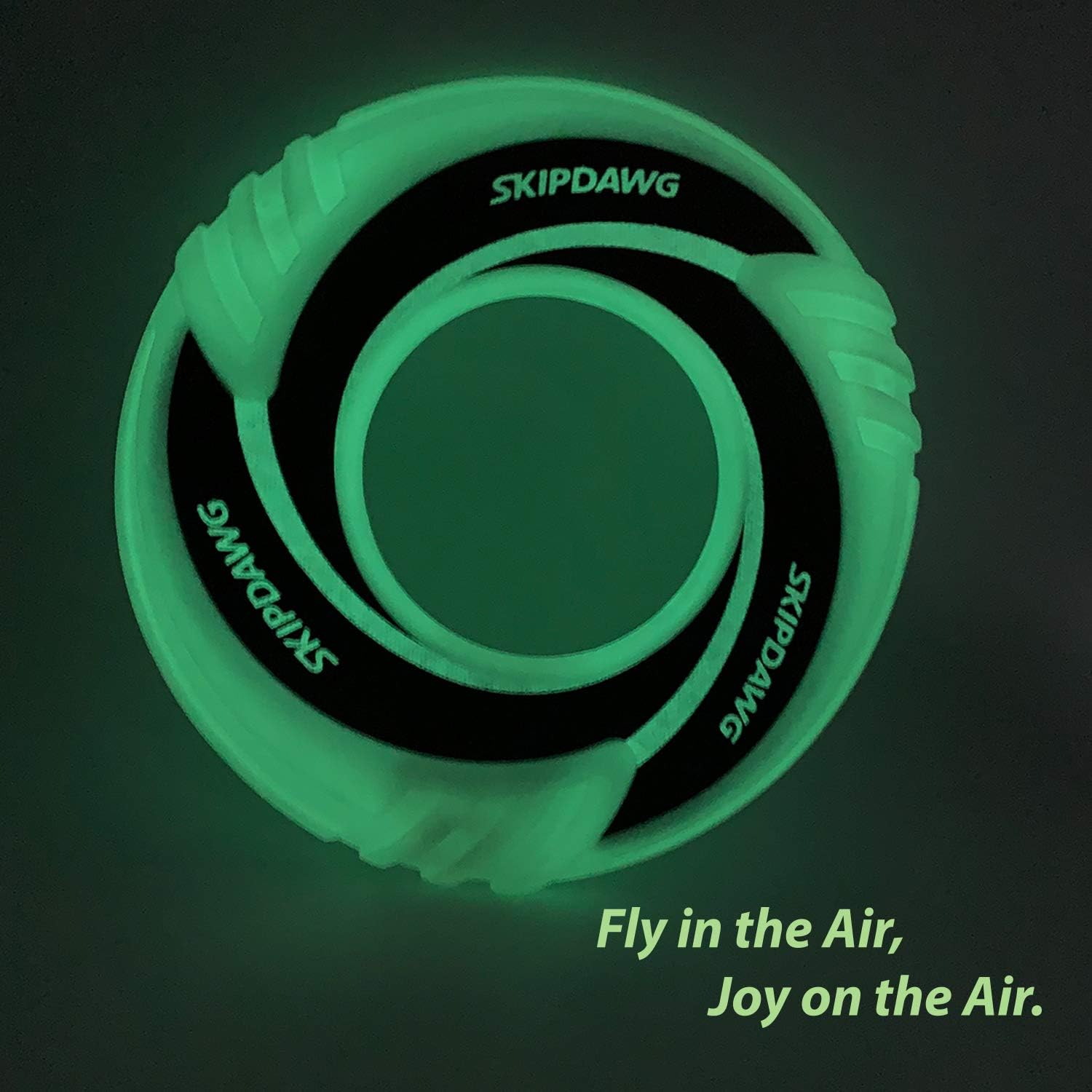SKIPDAWG Dog Glow Disc Toy, Flying Disc Dog Toy Light Weight TPR/Nylon Fabric Non-Toxic Material - Image 5
